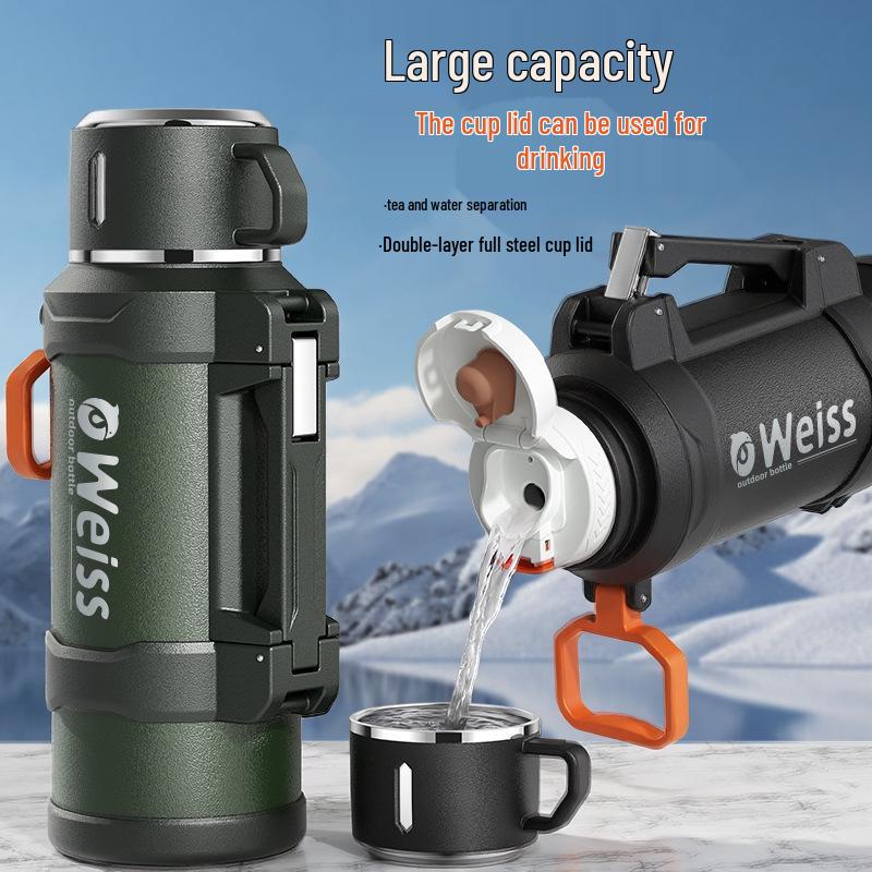 Large Portable Outdoor Insulated Thermos Flask for Cars and Home Use