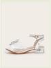 2025 Winter Fashion Versatile Bow High Heel Sandals for Girls