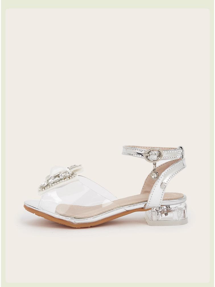 2025 Winter Fashion Versatile Bow High Heel Sandals for Girls