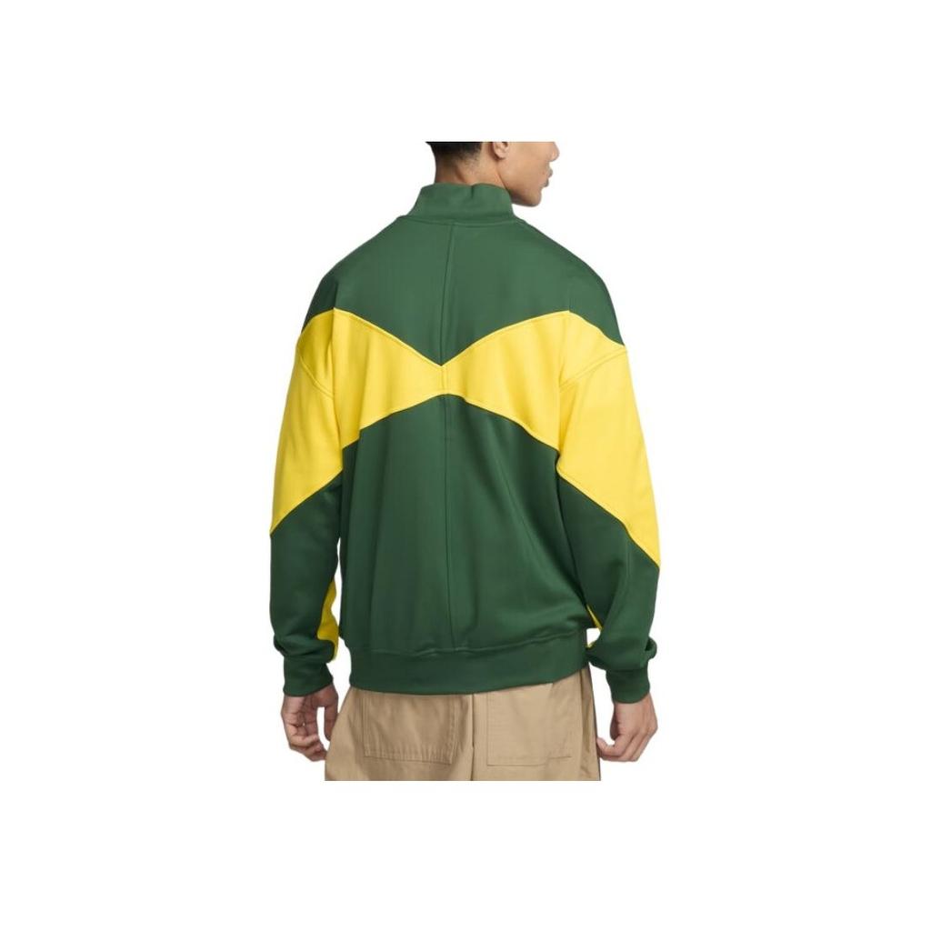 Nike Dri-Fit Academy 25 Season Beijing Guoan Quick-Dry Fleece Stand Collar Long Sleeve Football Shirt Men Tops Canyon-Green Travel-Yellow HM5719-341