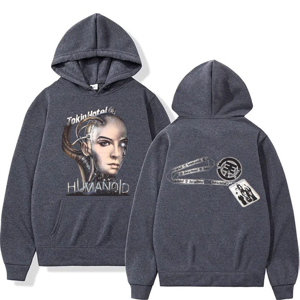 German Rock Band Tokio Hotel Humanoid Music Graphic Hoodie Unisex Autumn Winter Fleece Sweatshirt