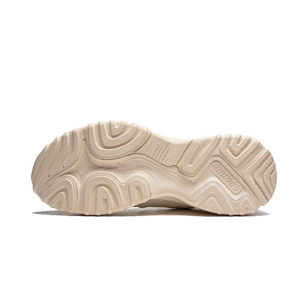 Li Ning Churui Comfortable Versatile Thick Sole Height Increasing Non-Slip Wear-Resistant Low-Top Casual Shoes Men sneakers Off-White AGCU191-5