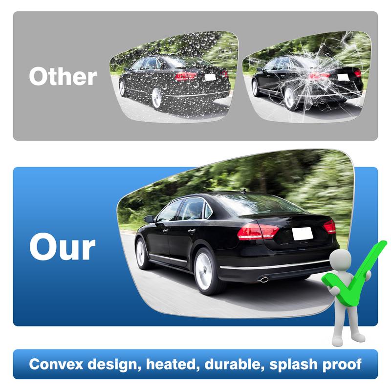 Side Heated Wing Mirror Glass Rearview Mirror Lens For Volkswagen Passat Beetle 2012-2015 Jetta 2011-2018 Left Hand Driver