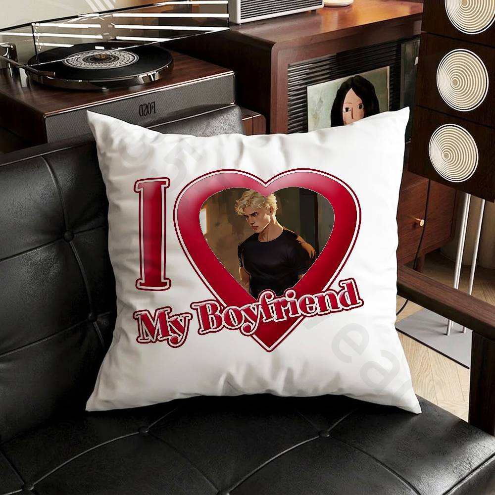 Aaron Warner SShatter Me Pillow Case Antidustmite Pillowcase Invisible zipper silky short plush Sofa cushion cover