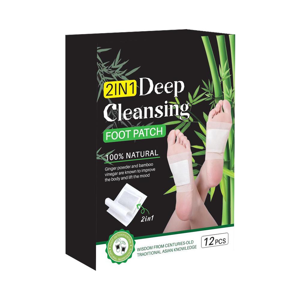 Foot Patch Wormwood Bamboo Charcoal Foot Patch Foot Massage Help Sleep Foot Patch Care 12 Patches