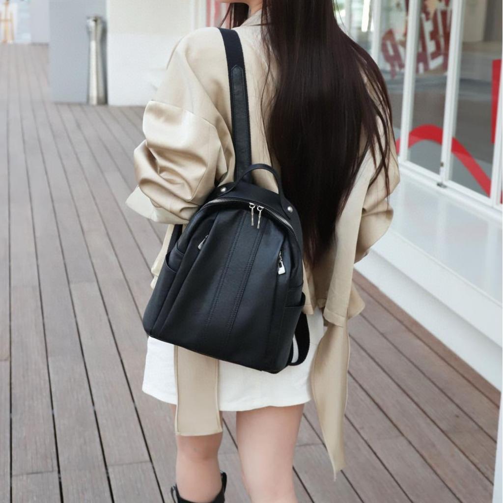 Leather Backpack Women Fashion Women Backpack Head Layer Cowhide Soft Leather Backpack