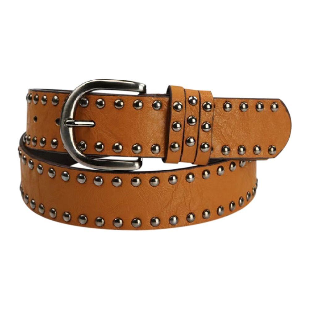 Luxus Marke Design Pin Schnalle Bund Gothic Leder Gürtel Damen Kleid Strap Niet Taille Band