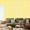 Yellow Checkered Wallpaper Cream and White for Living Room and Bedroom 50x1000