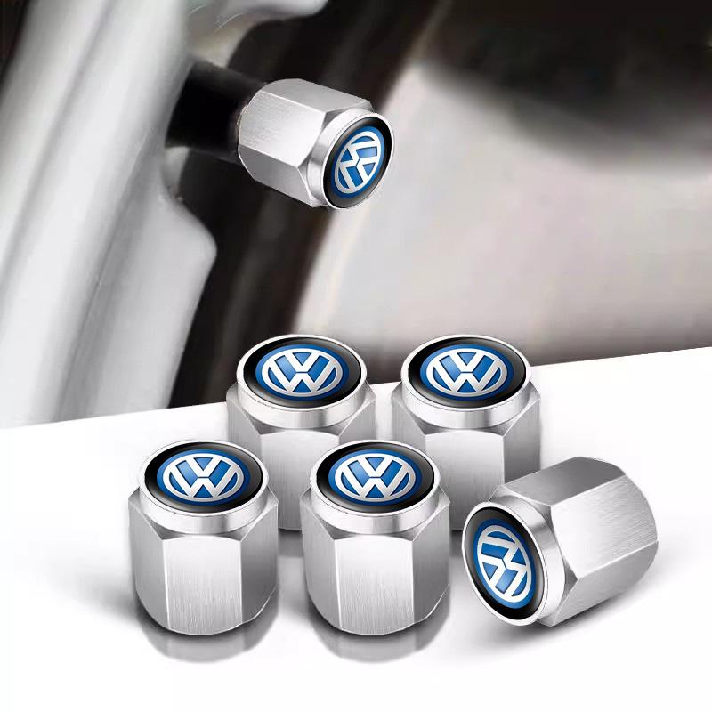 5Pcs Car Wheel Tire Valve Caps Tyre Stem Caps For Volkswagen VW Passat B5 B6 B7 Tiguan Magotan Jetta Touareg Golf Polo CC T5 GTI zg6