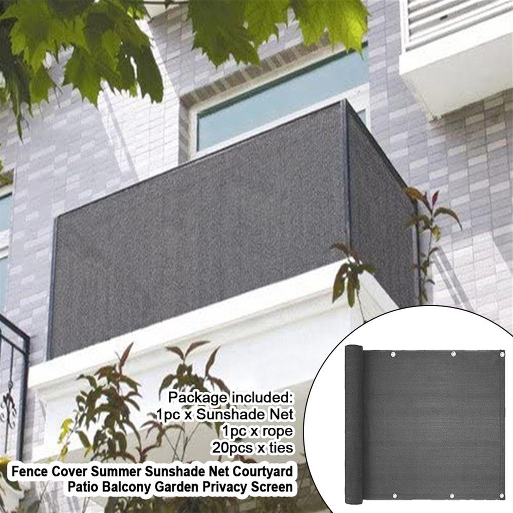 Sun Shade Cloth with 24 Cable Tie Rope Breathable Shade Sail for Outdoor Garden Patio Backyard Black