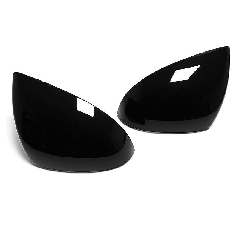 Gloss Black Auto Side Rearview Mirror Cover Caps Wing Mirror Housing For VW Touareg 2011 - 2018 7P6857537 7P6857538