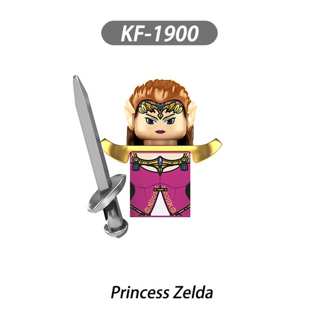 WM6053 Game The Legend Of Zeldaed Cartoon Linked Princess Mini Bricks Action Figure Assembly Toy Building Blocks Kid Model Gifts