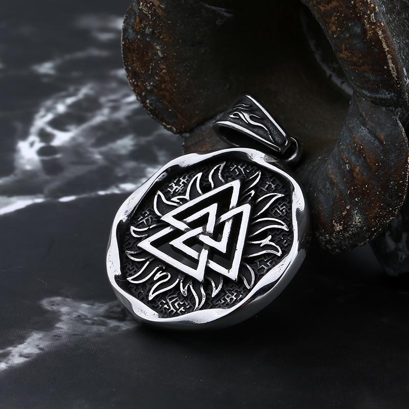 New 316L Stainless Steel Viking Norse Celtic Knot Pendant Necklace Good Polished For Man Women For Teens Gift