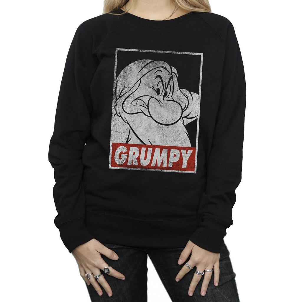 Snow White And The Seven Dwarfs Womens/Ladies Grumpy Poster Sweatshirt
