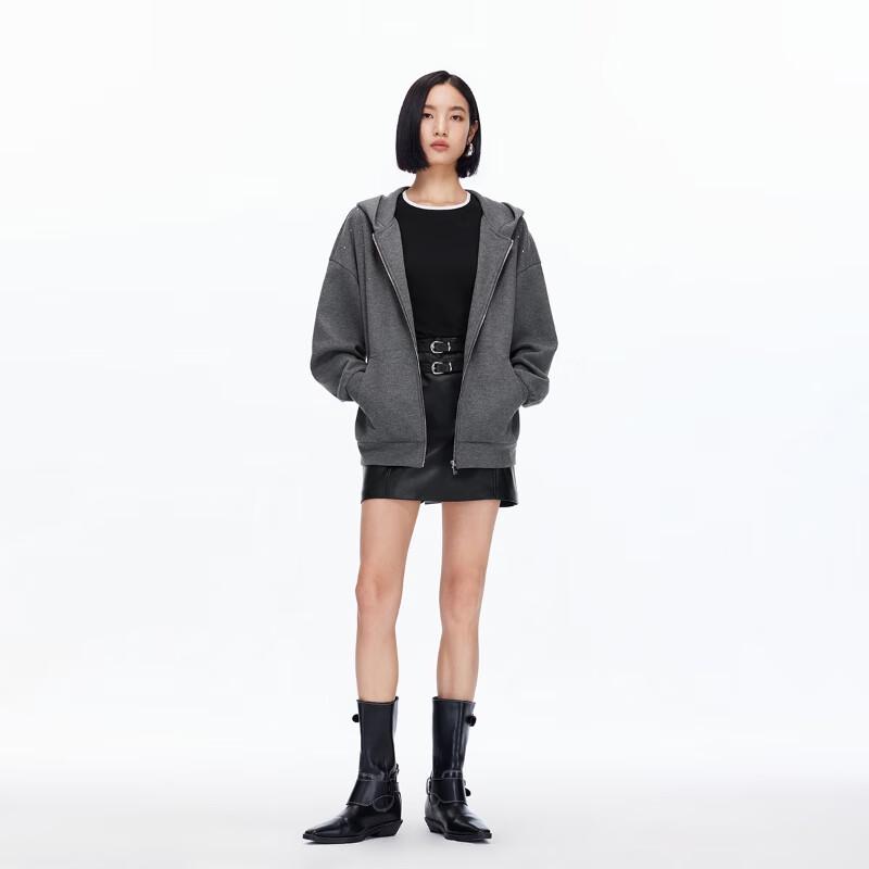 VEROMODA Women's Rhinestone Embellished Hooded Jacket