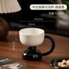 Ceramic High Foot Dessert Cup Mug for Women Office Coffee Cup Home Breakfast Ice Cream Cup Luxury