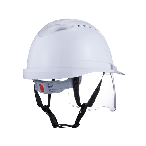 TOYO Venti Plus Helmet with Shield, White/Clear/Clear with Styrofoam, No. 391F-C-C