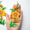 Flowers Leaves Sew Iron On Patches Hot Melt Adhesive Ironing DIY Embroidery Flowers Patch Clothes Patchwork Sticker for Clothes