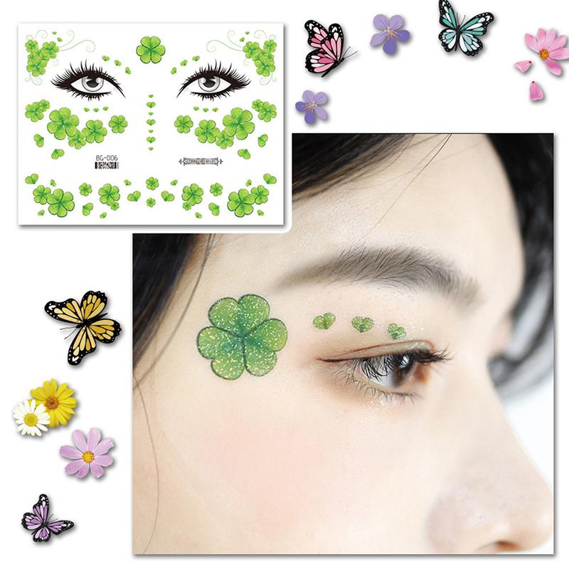 Autocolant cu tatuaj cu aripi de fluture cu zână Ochi impermeabili Machiaj de artă corporală pentru mâini