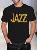 Music Jazz InstruUnisext Print TShirt Casual Crew Neck Short Sleeve Polyester Cheap Outfit Tee Geometric Pattern Graphic T Shirt