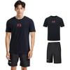 מותג Li Ning לוגו גדול מכנסי ספורט קז'ואל לגברים מכנסיים קצרים כחול AKSS467-3