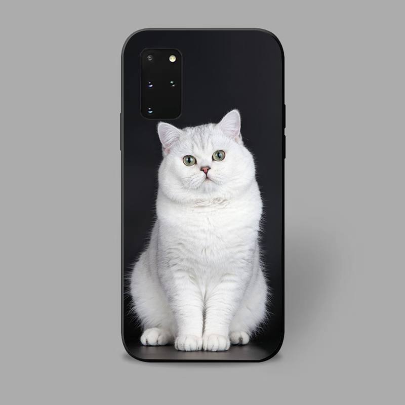 Gray Cat Phone Case For iPhone Samsung Galaxy Redmi Xiaomi Oppo OnePlus Note S A 7 8 9 10 11 12 13 14 20 21 22 23 53 54 Pro Max Plus Ultra TPU Soft