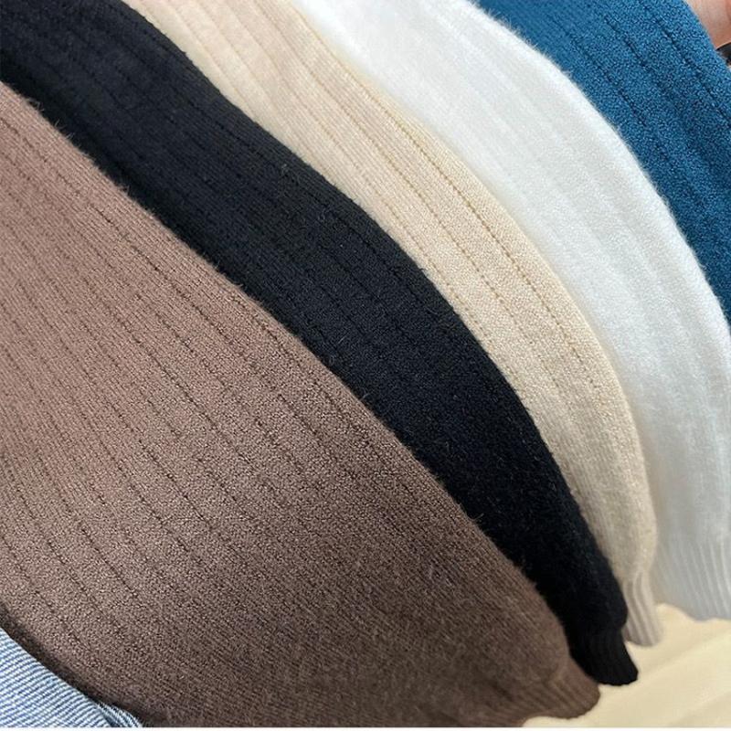 Fashion Plus Velvet Padded Sweater All Match Casual Knit Bottoming Shirt Women Autumn Winter Elegant Slim V-neck Tops