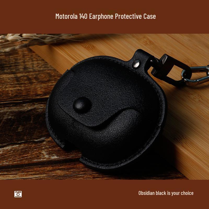 Compatible Protective Case for Motorola MOTO BUDS I40 ANC Earbuds - Soft Leather Shell