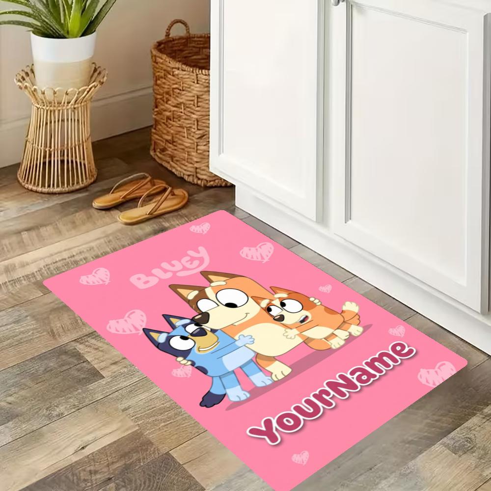 Bluey Customize Your Name Kitchen Rug Runner Rug Laundry Mat Hallway Entryway The Best Gift Choice