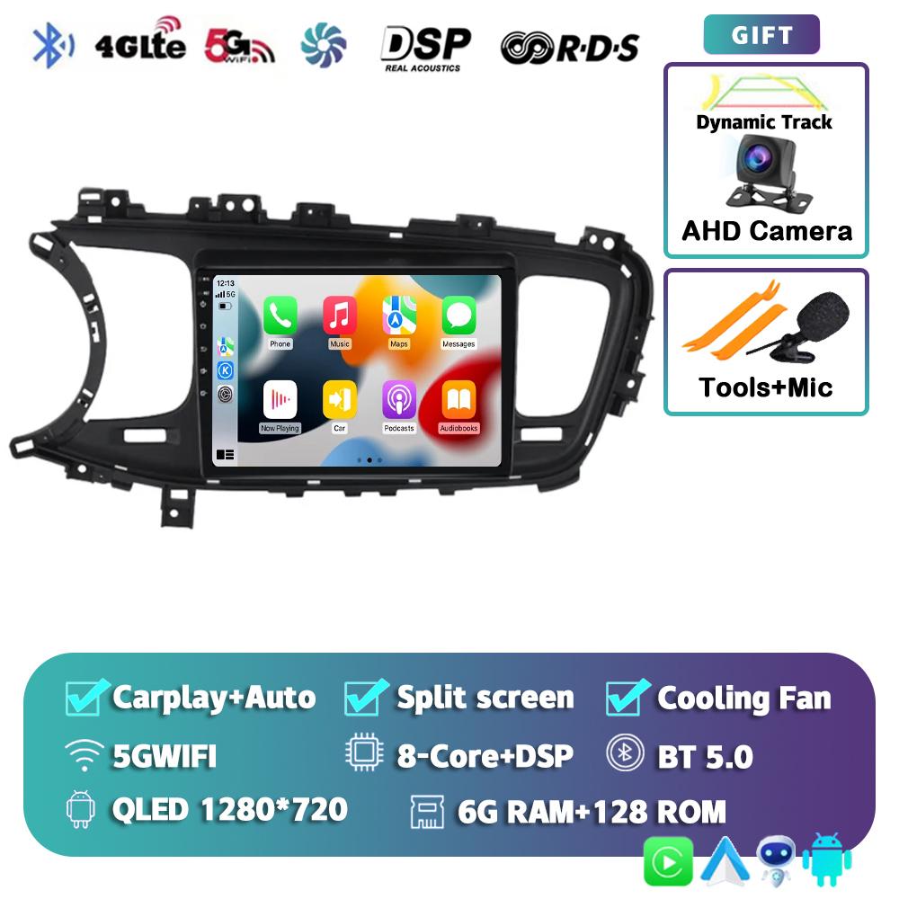 Android 14 Carplay Auto Car Radio For Kia K5 Optima 2011 2012 2013 2014 2015 4G Multimedia Video Player Navigation GPS Head Unit