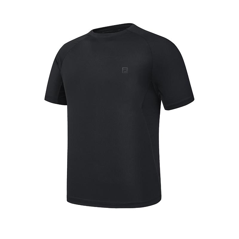 New FILA Fitness T Shirts Men's Pitch Black A11M431116FBK