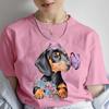 Fashion Cartoon Dachshund Clothes Graphic Dog Lover Print T Shirt for Unisex Casual Crew Neck Short Sleeve Plus Size Tshirt Unisex