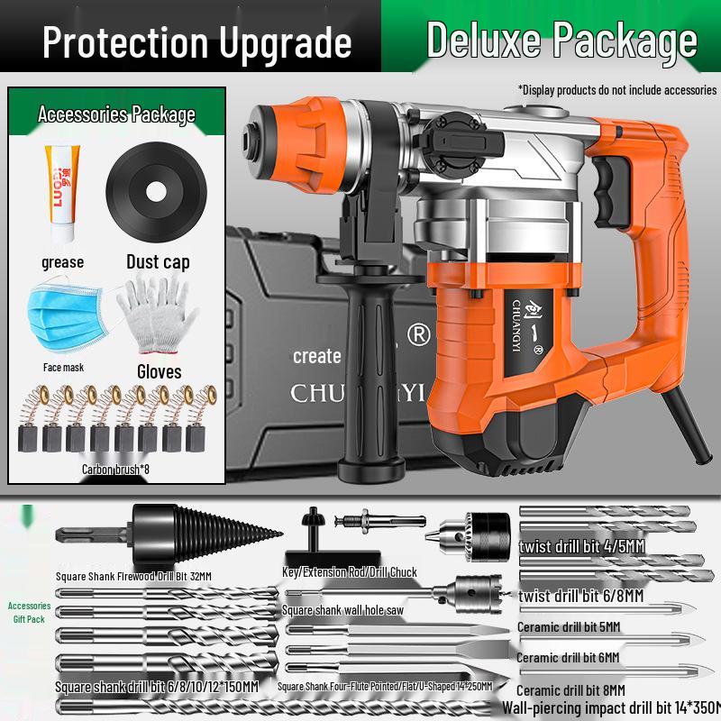 Chuangyi High-Power Multifunctional Electric Hammer and Impact Drill for Wood and Concrete Drilling