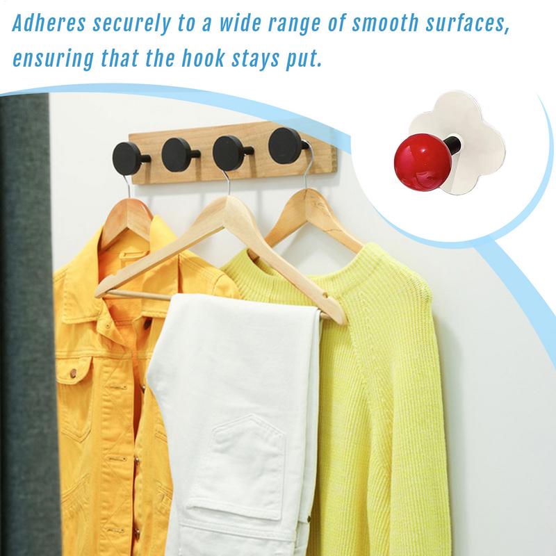 No Drill Hooks Storage hook Strong Adhesive Flower Shaped Stick On Hooks Towel Rack For Home Kitchen Bathroom