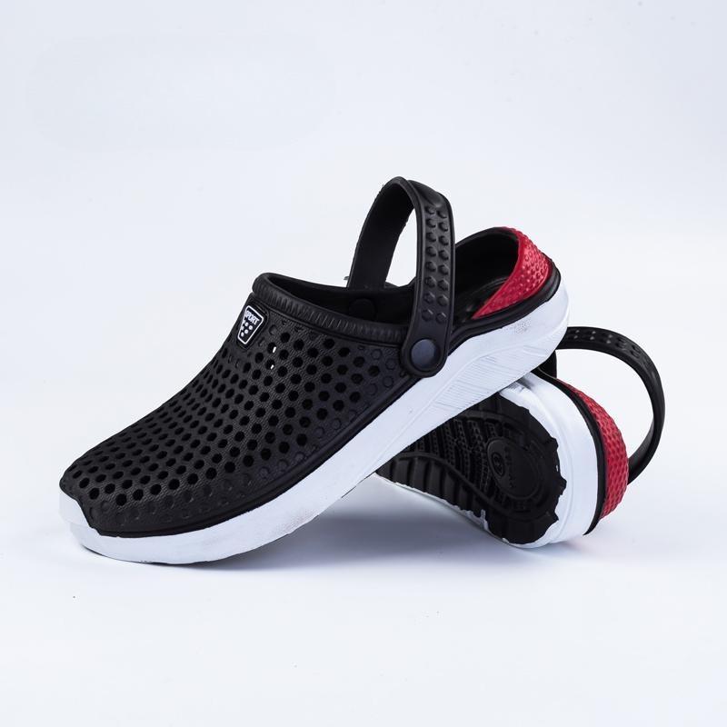 Unisex Fashion Beach Clogs სქელი ძირის ჩუსტი წყალგაუმტარი მოცურების საწინააღმდეგო სანდლები ქალების მამაკაცებისთვის