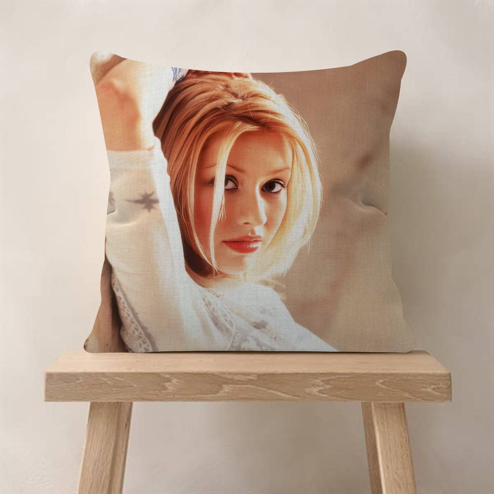 Christina Aguilera Singer Pillow Gift Home Office Decoration Pillow Bedroom Sofa Car Cushion CoverPillow Case