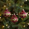 Shatterproof Christmas Pinecone Bell Pendants Rose Red Merry Christmas Decor  Hotel Mall