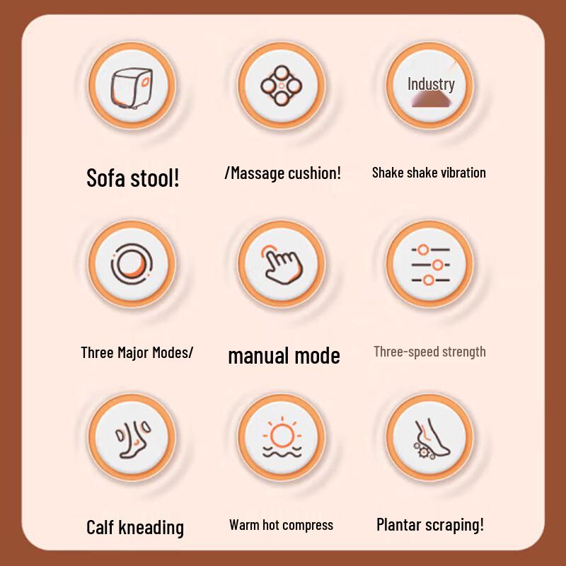 Dis Multi-functional Leg & Foot Massager Stool CN Plug (adapter Included)