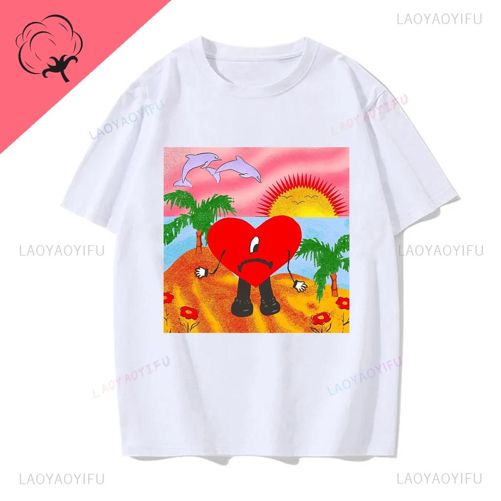 Un Verano Sin Ti Bad Bunny Tu No Eresyythkg Printed Pure Breathable and Summer Shortsleev Casual Oneck Comfortable Men Tshirt