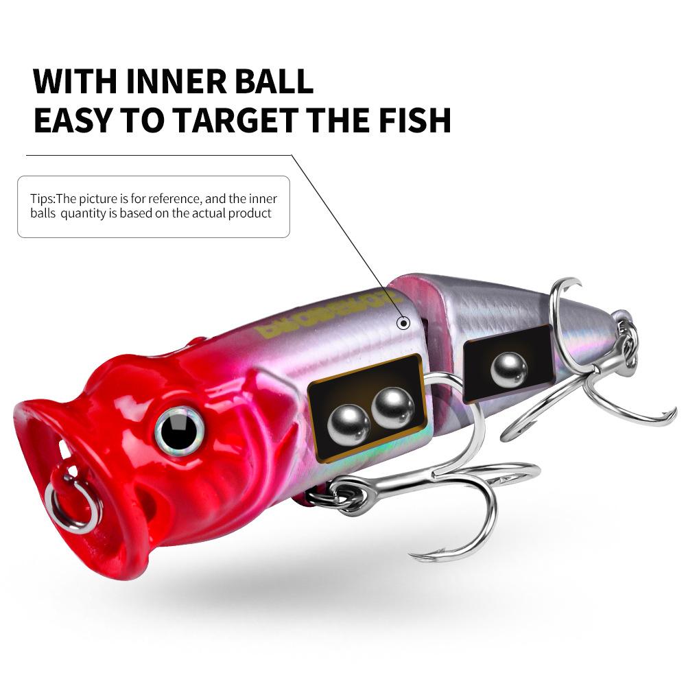 Floating Water Wave Climbing Road Subbait 7.3cm 11.5g Simulated Fish Bait Big Mouth Water System Poppa Bait Hard Bait