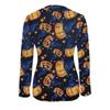 Halloween Pumpkin Monster Pattern Zipper T-shirt, Casual Long-sleeved Top, Suitable for Spring and Autumn, Suitable for Home and Outdoor Wear