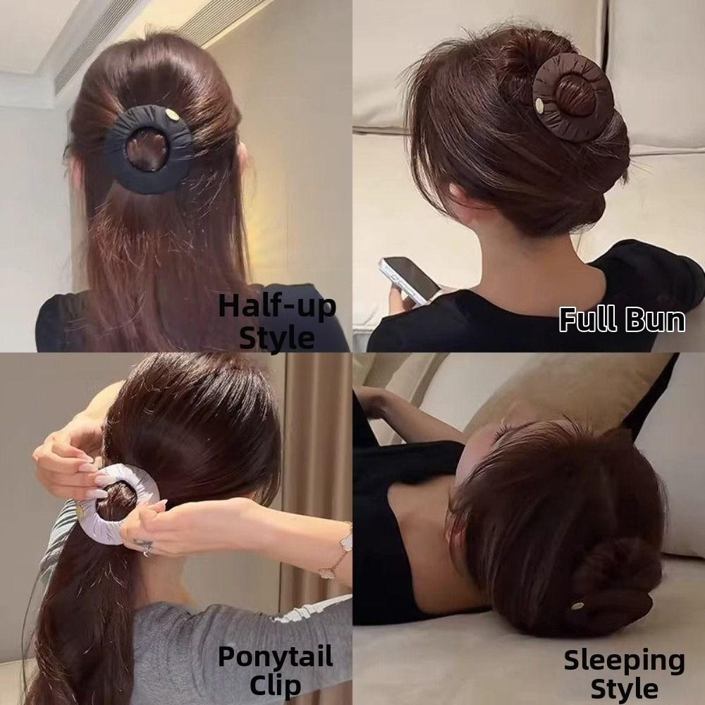 Hair Accessories Hair Clip Round Shape Flexible Hair Clip Soft Clips for Lying Down and Driving