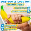 1/8Pcs Banana Squishy Toys Stress Relief Slow Rebound Fidget Toys Banana Stress Ball Squeeze Toy Party Favors Classroom Prizes