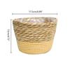 Straw Weaving Plant Pots Containers Hand Woven Plant Pots Cover Leak-Proof Garden Pots Container for Indoor Outdoor Garden