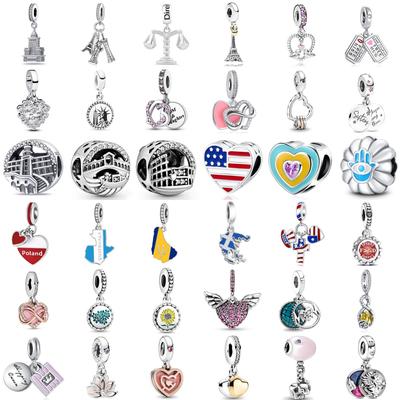 New Copper Flag Balance Tower Building Charm Pendant Is Fit For Bracelets Necklaces Diy Women'S Jewelry Fine Accessories