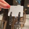 New Trendy and Popular Light Luxury High-end Sense Full of Diamonds Temperament Large Circle Plain Circle Exaggerated Earrings Women's Earrings