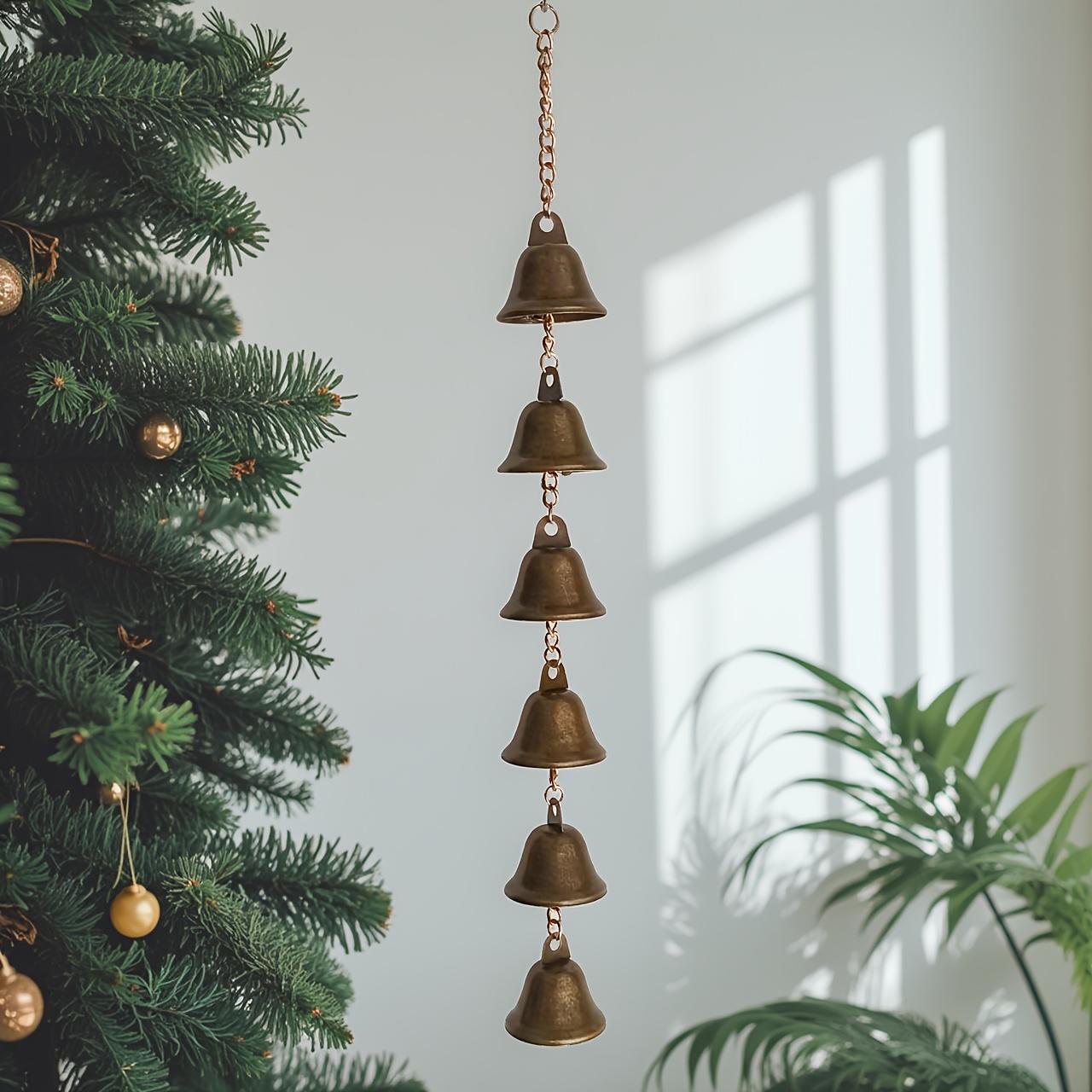 [Артизанский Музыкальный Колокольчик] Ручной работы, Рустикальный Железный Музыкальный Колокольчик - Ручная работа, Металлический Колокольчик с Декоративной Цепочкой | Наружное Украшение для Сада и Настенного Крепления 1pc