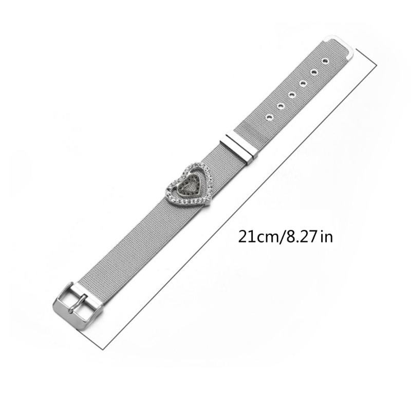 South Korea Niche Ins Love Rhinestone Strap Style Design Bracelet Silver Futuristic Cold Temperament Hand Jewelry