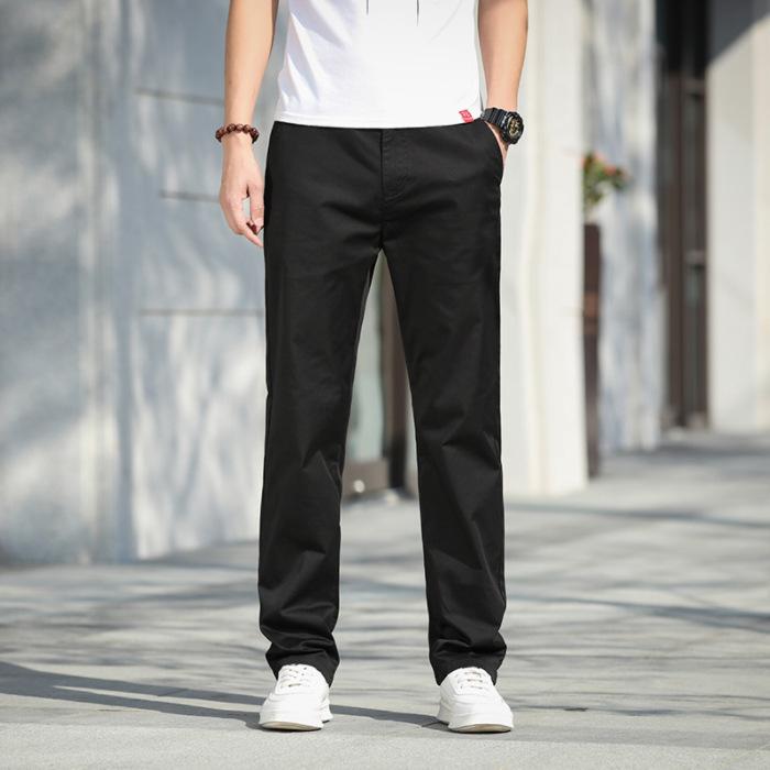 Autumn and winter new business men's casual trousers loose middle-aged elastic men's daily comfortable breathable trousers male