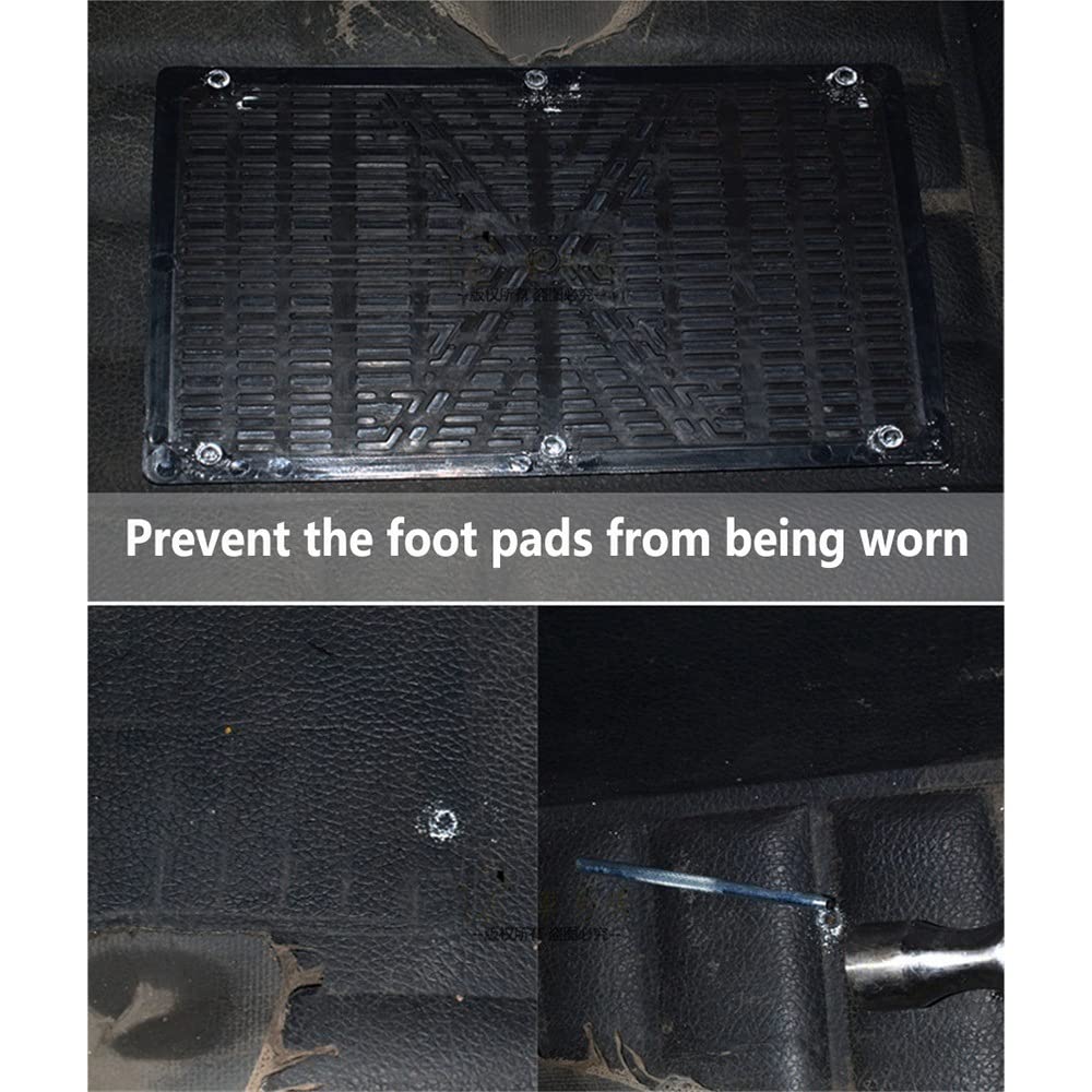 Plouluyt Universelle Auto-Fußmatte, Gepolsterte Fersenauflage, Teppich, Pedalabdeckungen, Rutschfest, Pedalmatten-25X16cm